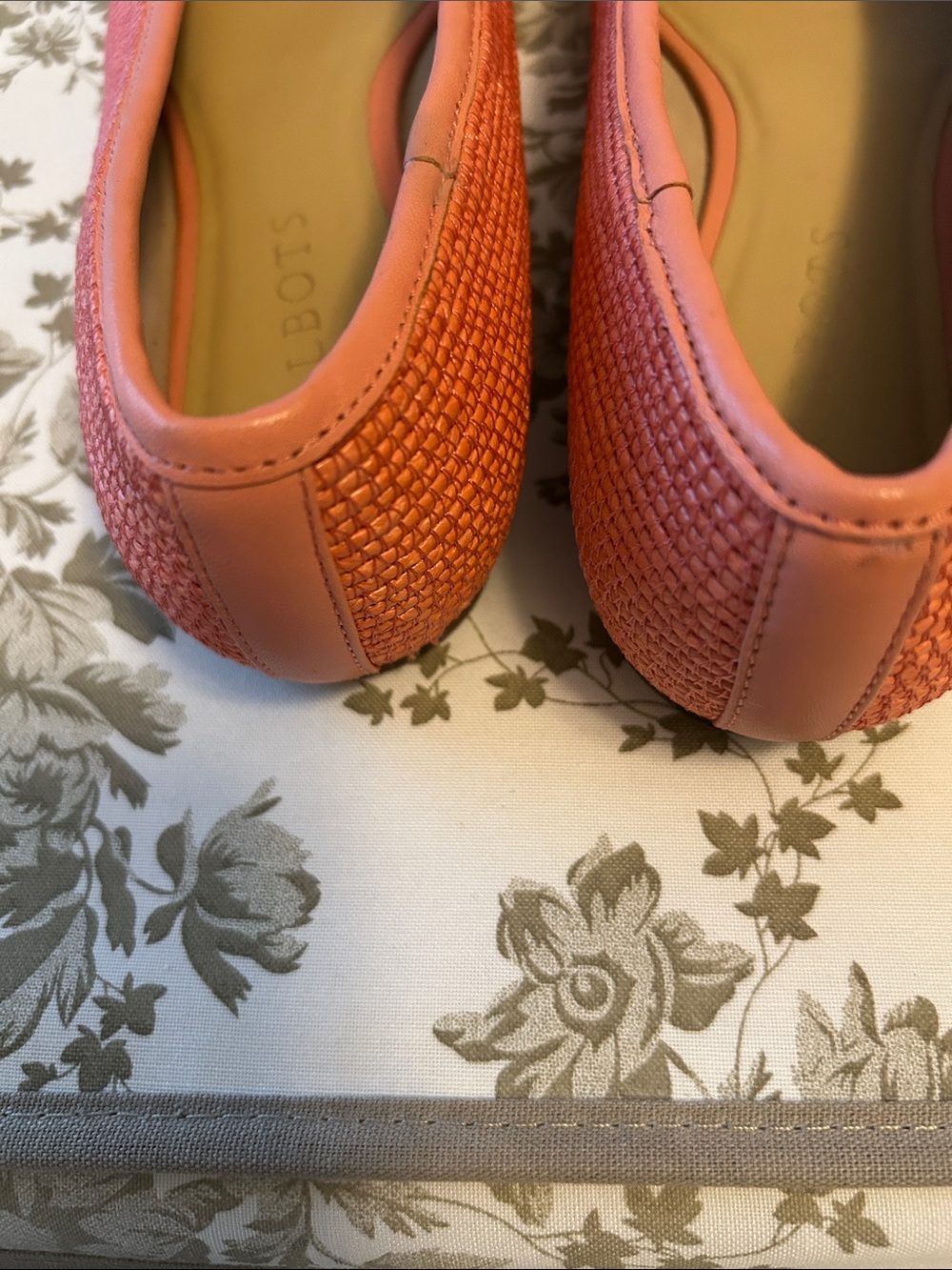Talbots Coral Pink Woven Ballet Flats - Picture 3 of 6
